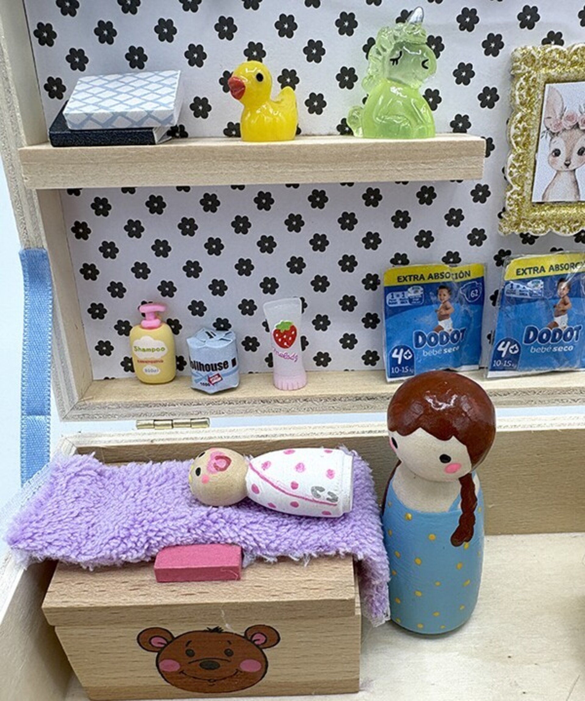 Mini Mundo en Cajita habitación de bebé - juguete hecho a mano - 2