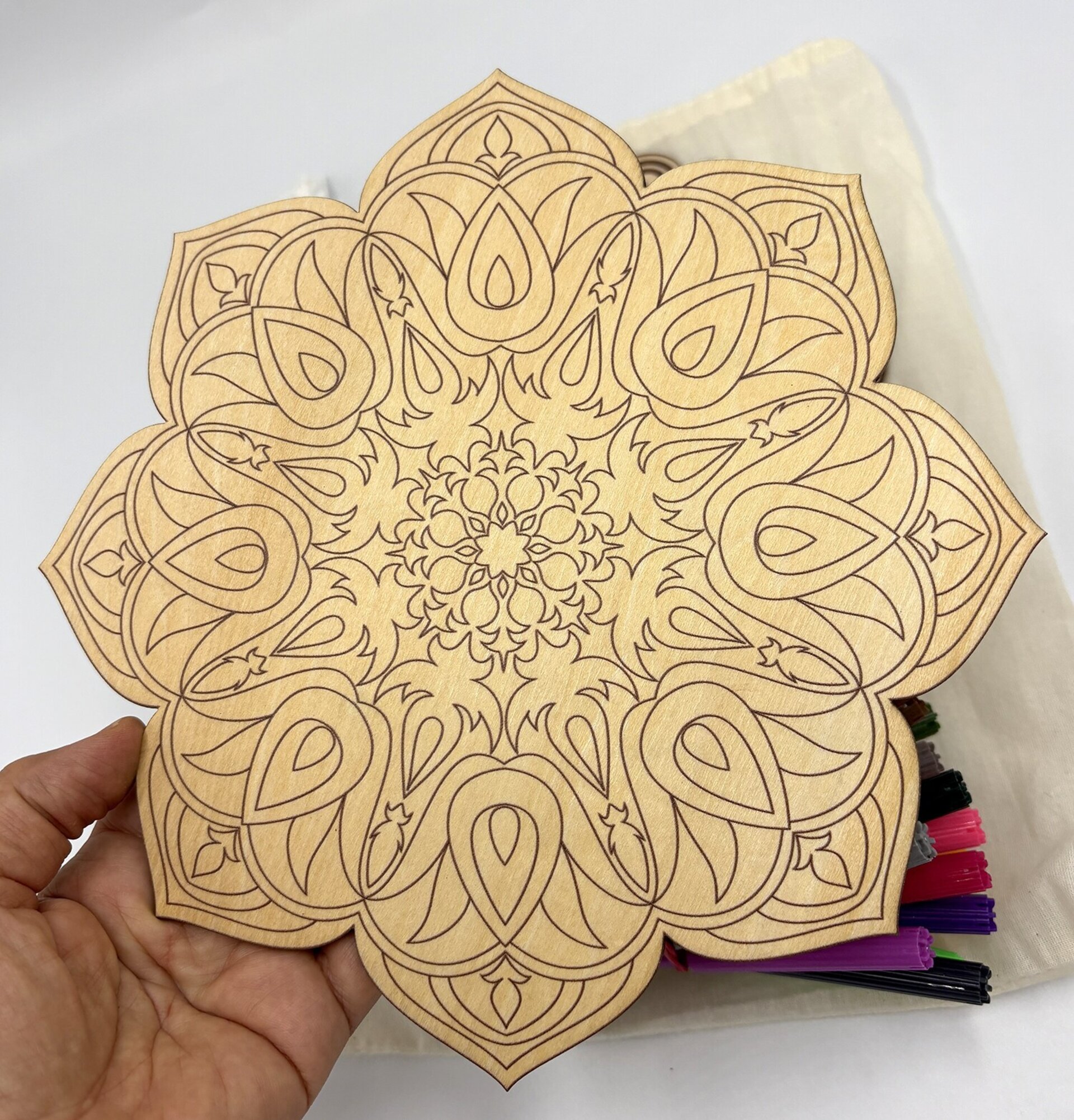 Kit Mandalas en Madera para pintar - 6