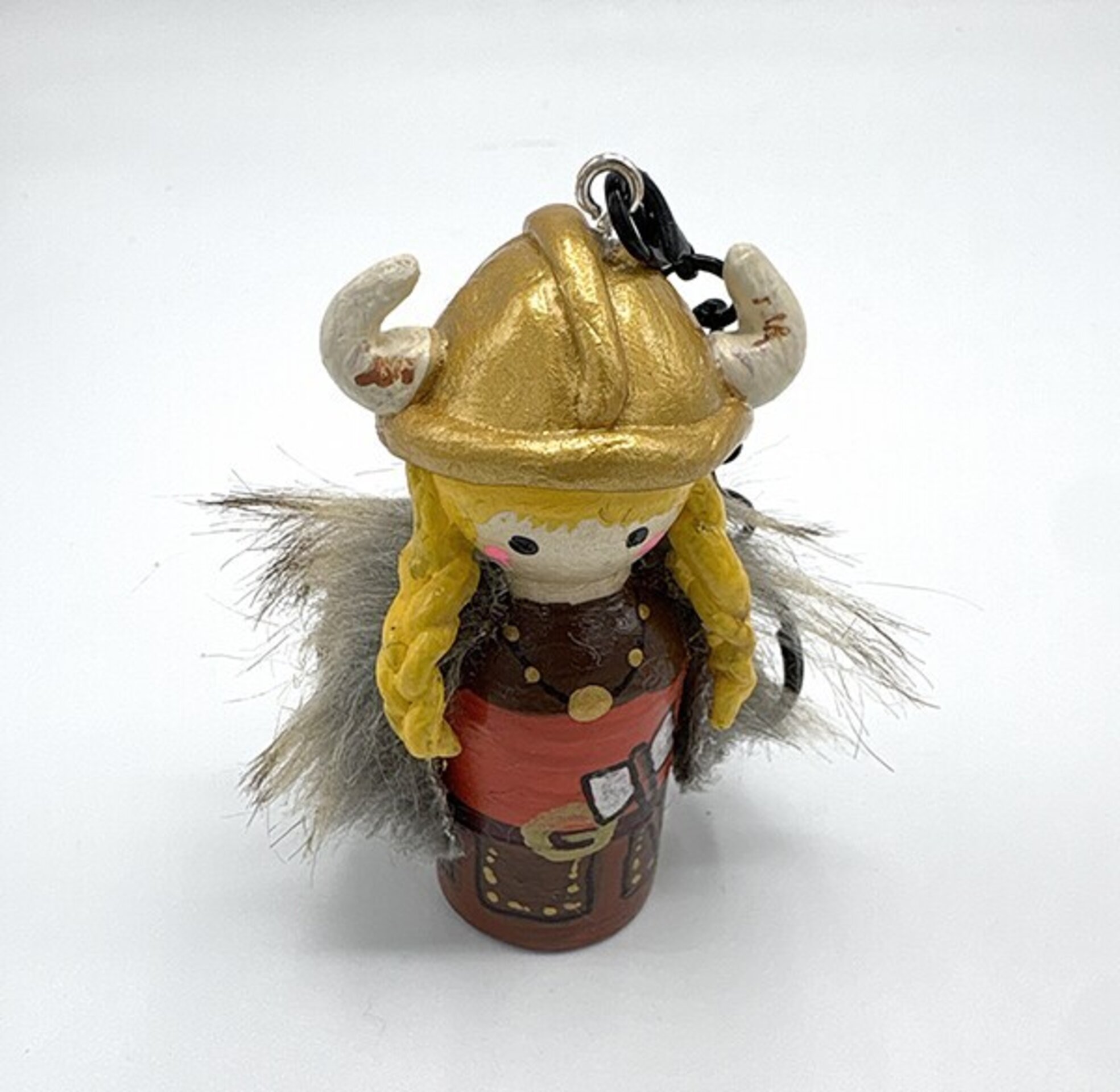 Llavero Vikingo artesanal de madera y pintado a mano - 2